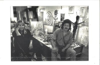 Mike and Nancy in his Nooksack valley art studio
