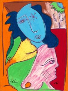 Blue Hair with Snake